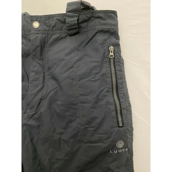 VNTG‎ LUHTA Gray Ski Snow Bib Overalls Retro US 34 EURO 40